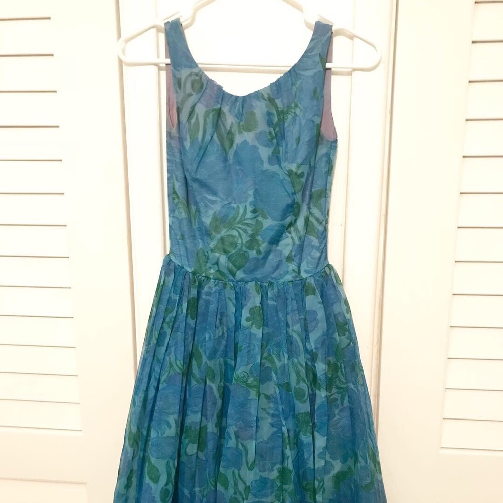 Vintage 60s Floral Party Dress